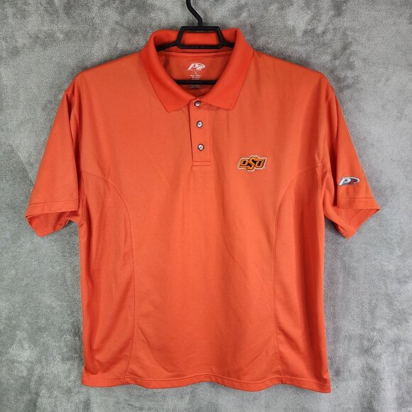 Mens Orange Pro Player Polo Shirt OSU Oklahoma State Cowboys Short Sleeve XL - Picture 2 of 8